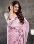Sudathi Light Pink Embroidery Net Saree