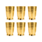 Pure Brass Handcrafted Tumbler Glass | Pack of 6