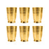 Pure Brass Handcrafted Tumbler Glass | Pack of 6