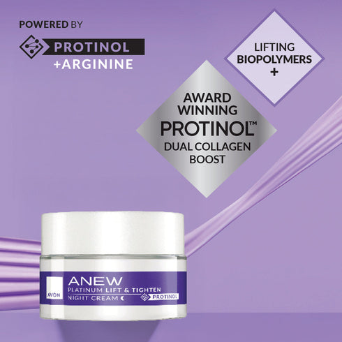 Avon Anew Platinum Lift And Tighten Night Cream SPF 20 |Trial Size