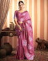 Sudathi Dark Pink Woven Banarasi Silk Saree