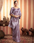 Sudathi Dusty Mauve Woven Banarasi Silk Saree