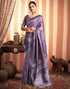 Sudathi Dusty Purple Woven Banarasi Silk Saree