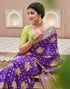 Sudathi Violet Woven Banarasi Silk Saree