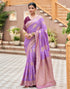 Sudathi Lavender Woven Banarasi Silk Saree