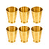 Pure Brass Handcrafted Tumbler Glass | Pack of 6