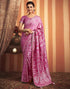 Sudathi Pink Woven Banarasi Cotton Saree