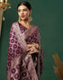 Sudathi Wine Woven Banarasi Cotton Saree