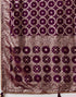 Sudathi Wine Woven Banarasi Cotton Saree