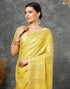 Sudathi Yellow Woven Banarasi Georgette Saree