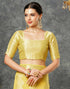 Sudathi Yellow Woven Banarasi Georgette Saree