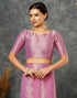 Sudathi Light Purple Woven Banarasi Georgette Saree