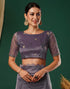 Sudathi Mauve Embroidery Plain Net Saree