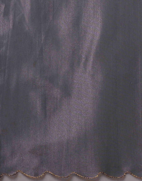 Sudathi Mauve Embroidery Plain Net Saree