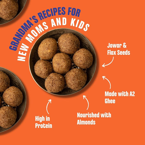 Early Foods Jowar Flax Seeds A2 Ghee Laddoos
