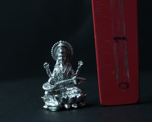 Pure Silver Antique Saraswathi 39.91g By Mahita Collections