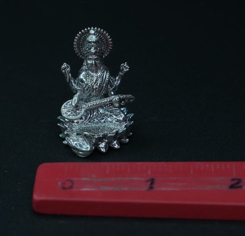 Pure Silver Antique Saraswathi 39.91g By Mahita Collections