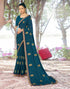 Sudathi Rama Blue Embroidery Georgette Saree