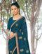 Sudathi Rama Blue Embroidery Georgette Saree