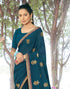 Sudathi Rama Blue Embroidery Georgette Saree