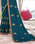 Sudathi Rama Blue Embroidery Georgette Saree