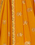 Sudathi Turmeric Yellow Embroidery Georgette Saree
