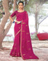 Sudathi Rani Pink Embroidery Georgette Saree