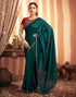 Sudathi Rama Green Stone Work Embellished Silk Saree