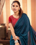 Sudathi Rama Blue Stone Work Embellished Silk Saree