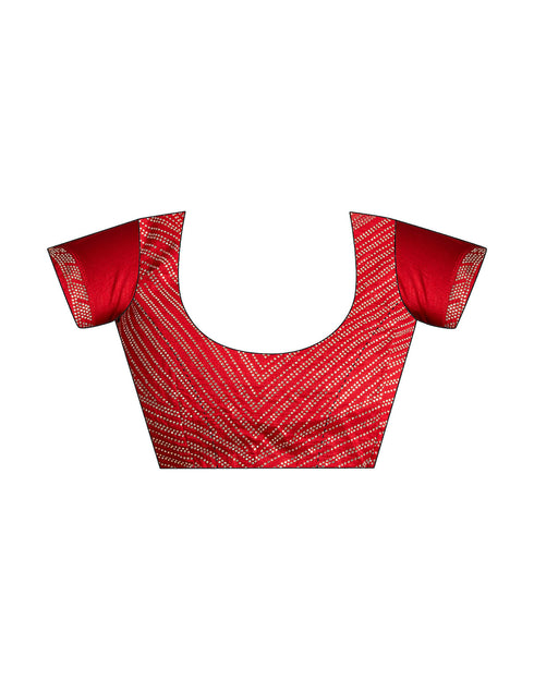 Sudathi Rama Blue Stone Work Embellished Silk Saree