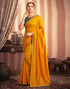 Sudathi Turmeric Yellow Stone Work Embellished Silk Saree
