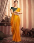 Sudathi Turmeric Yellow Stone Work Embellished Silk Saree