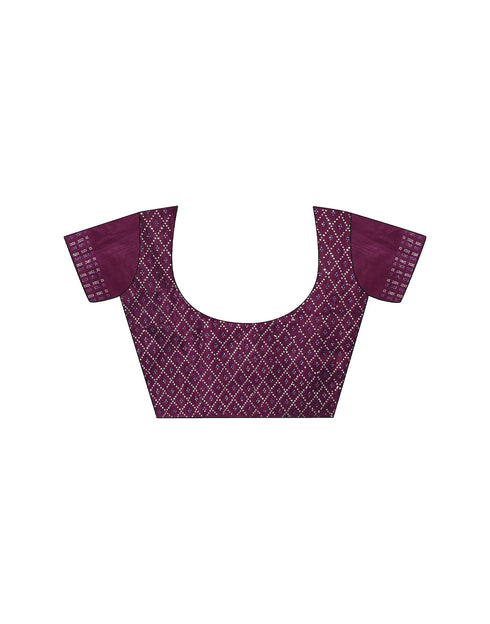 Sudathi Light Pink Stone Work Embellished Silk Saree