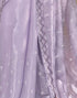 Sudathi Lavender Stone Work Embellished Silk Saree