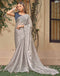 Sudathi Grey Stone Work Embellished Silk Saree