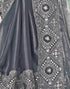 Sudathi Grey Sequence Embroidery Silk Saree