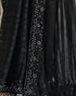 Sudathi Black Sequence Embroidery Chiffon Saree