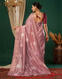 Sudathi Rose Pink Sequence Silk Saree