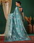 Sudathi Sky Blue Sequence Silk Saree