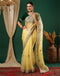 Sudathi Yellow Embroidery Silk Saree