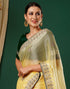 Sudathi Yellow Embroidery Silk Saree
