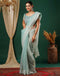 Sudathi Light Turquoise Embroidery Net Saree