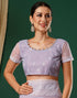 Sudathi Light Lavender Embroidery Net Saree