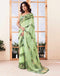 Sudathi Light Green Printed Georgette Saree