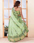 Sudathi Light Green Printed Georgette Saree