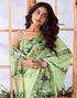 Sudathi Light Green Printed Georgette Saree