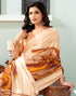 Sudathi Cream Printed Georgette Saree