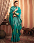 Sudathi Teal Green Woven Banarasi Silk Saree