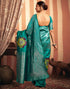 Sudathi Teal Green Woven Banarasi Silk Saree