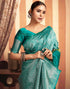Sudathi Teal Green Woven Banarasi Silk Saree